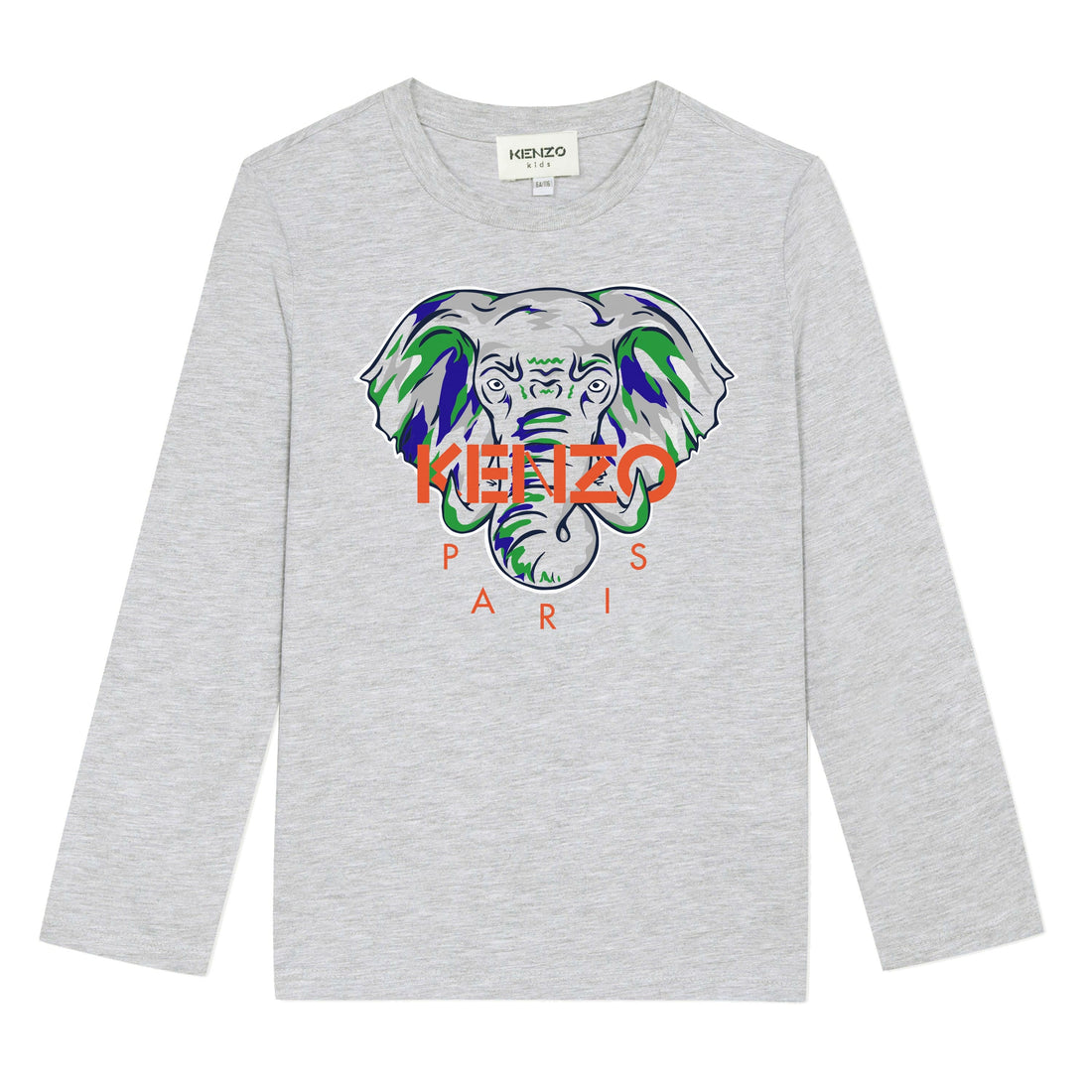 Kenzo Grey Marl Elephant Long Sleeve Tee