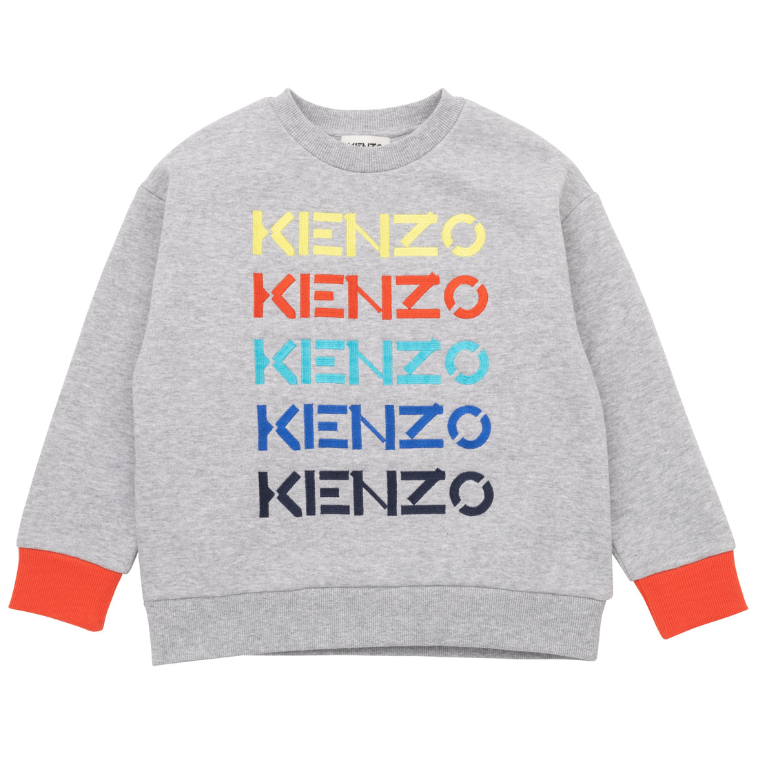 Kenzo Grey Marl Multi Logo Sweatshirt