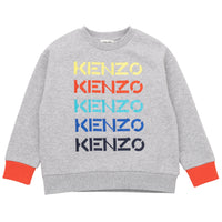 Kenzo Grey Marl Multi Logo Sweatshirt