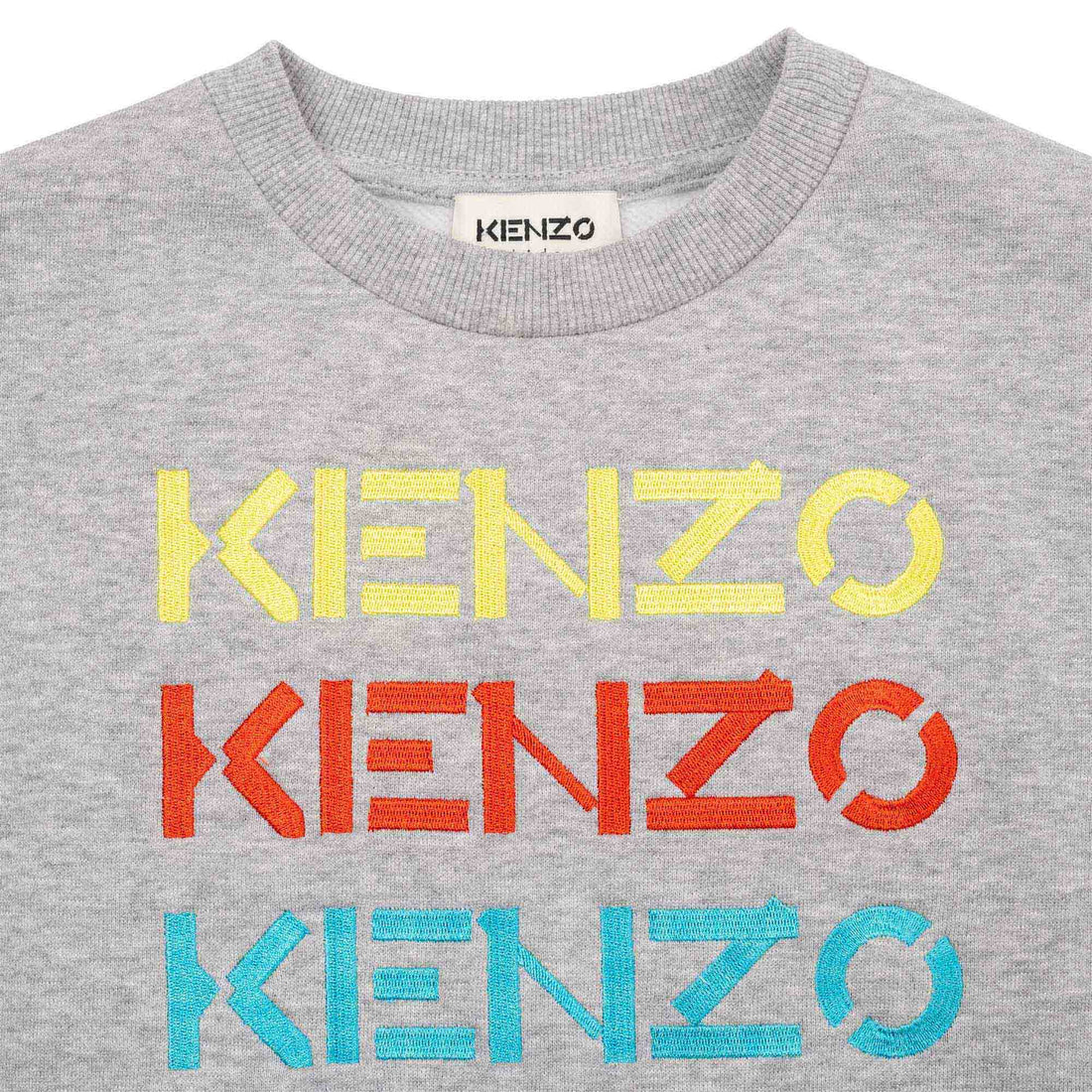 Kenzo Grey Marl Multi Logo Sweatshirt