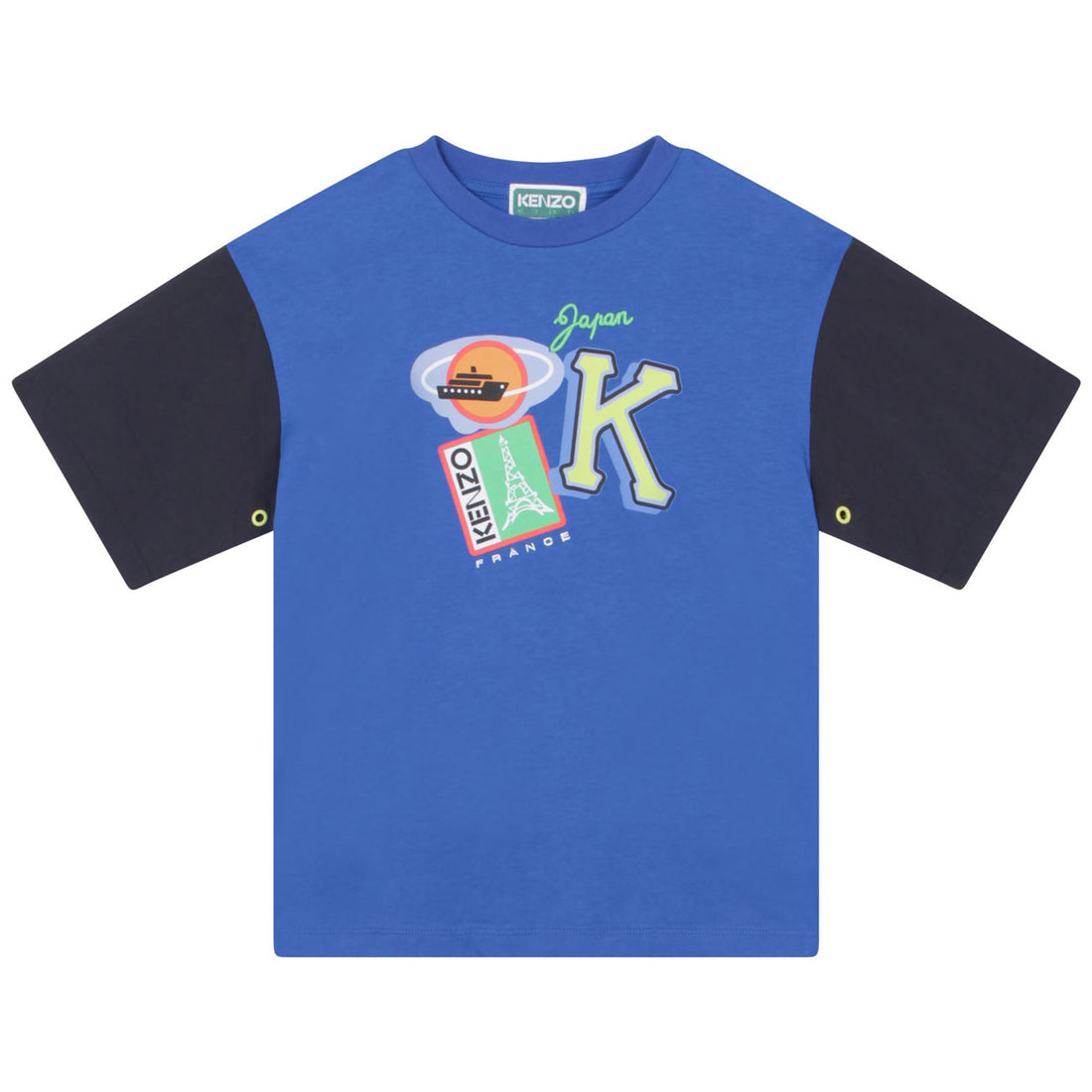 Kenzo Electric Blue Journey Print Jersey T-Shirt