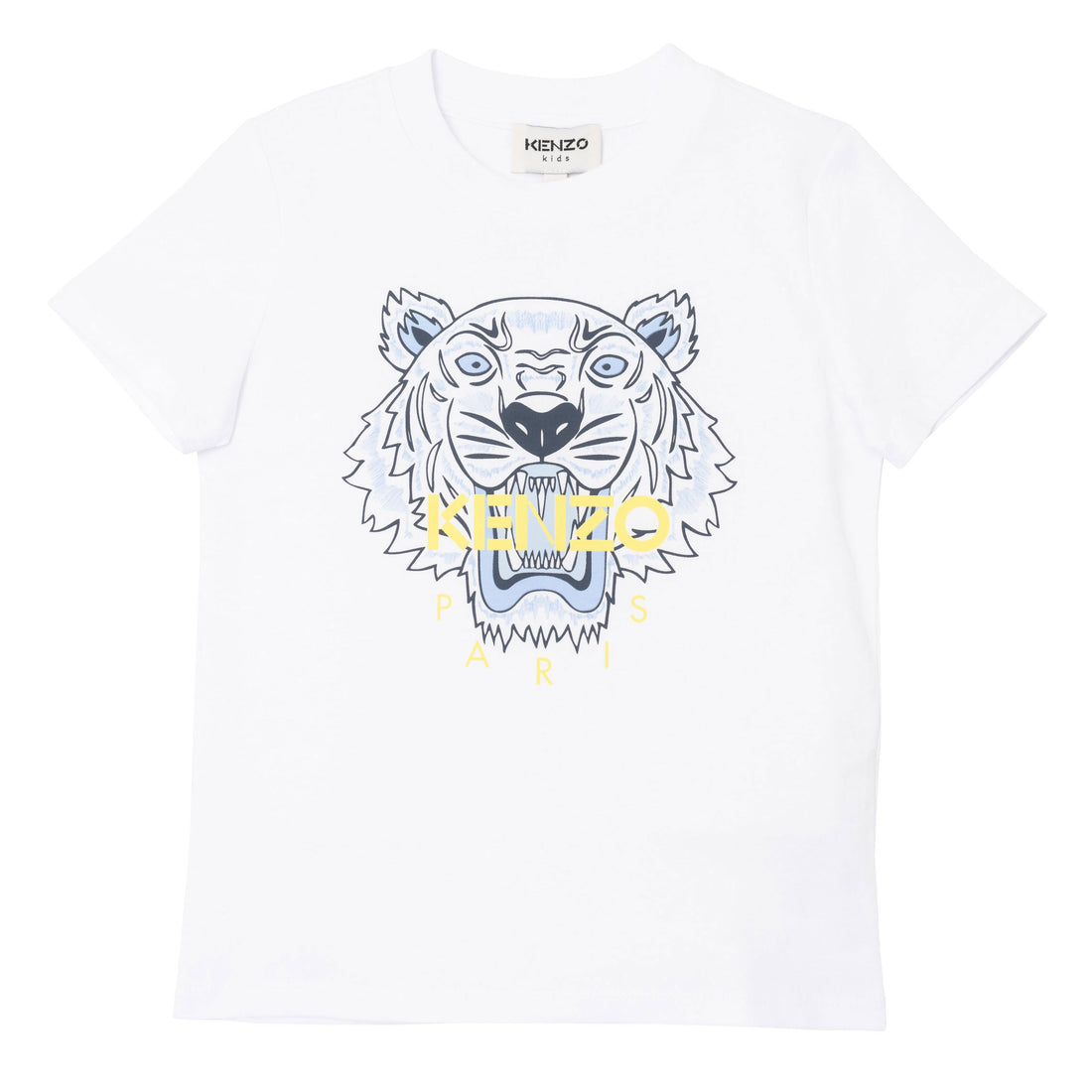 Kenzo White Basic Tiger Organic Cotton T-Shirt
