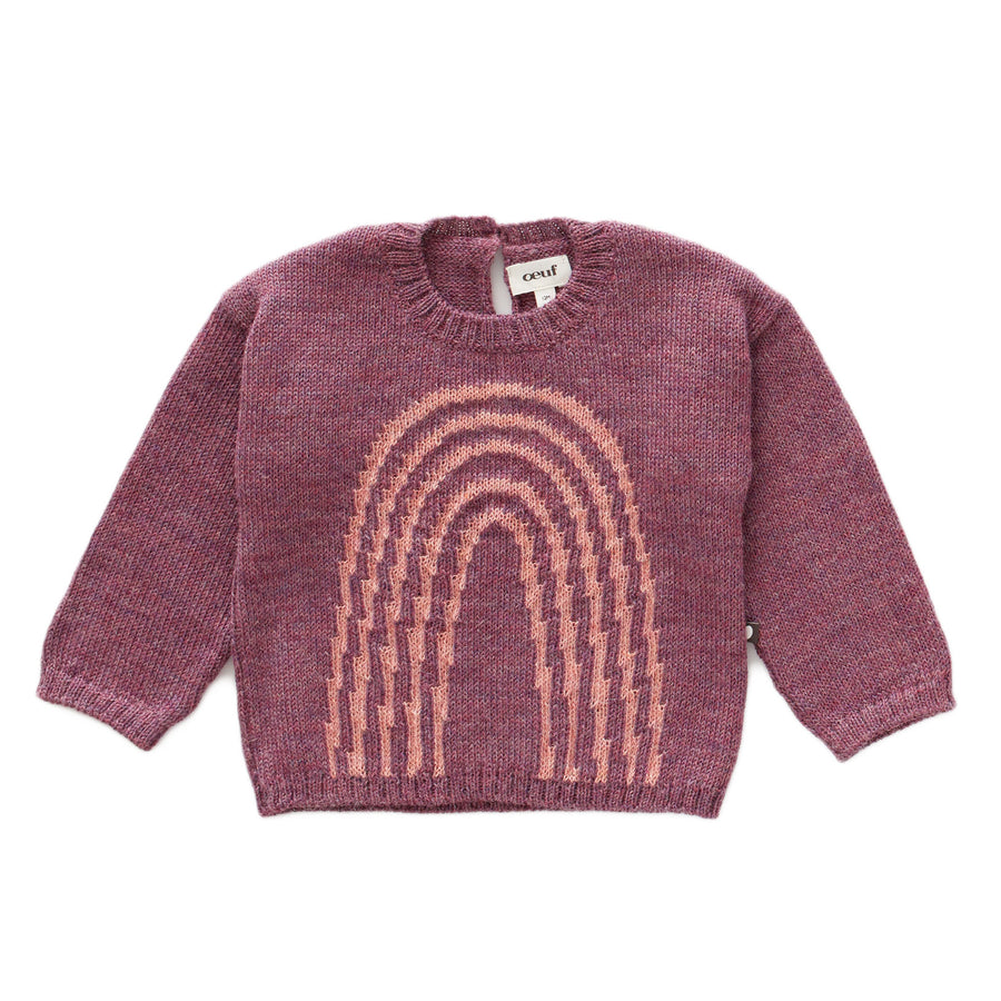 Oeuf Mauve Rainbow Sweater