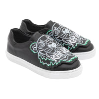 Kenzo Black Logo Slip On Sneakers