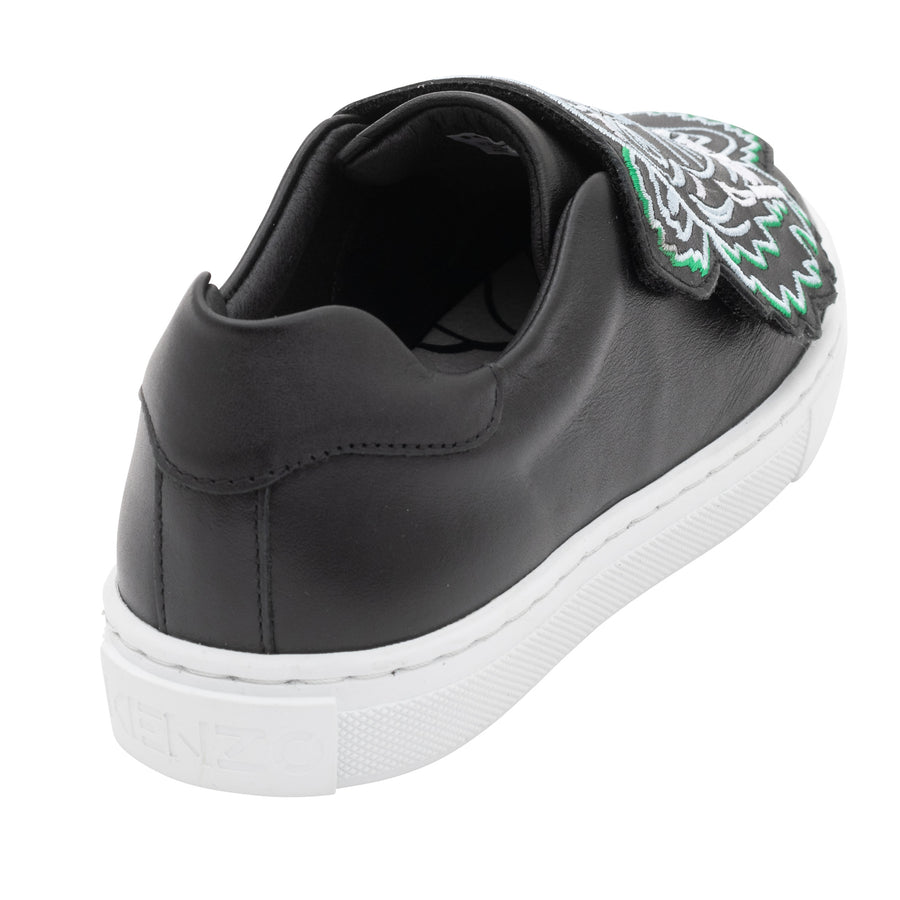 Kenzo Black Logo Slip On Sneakers