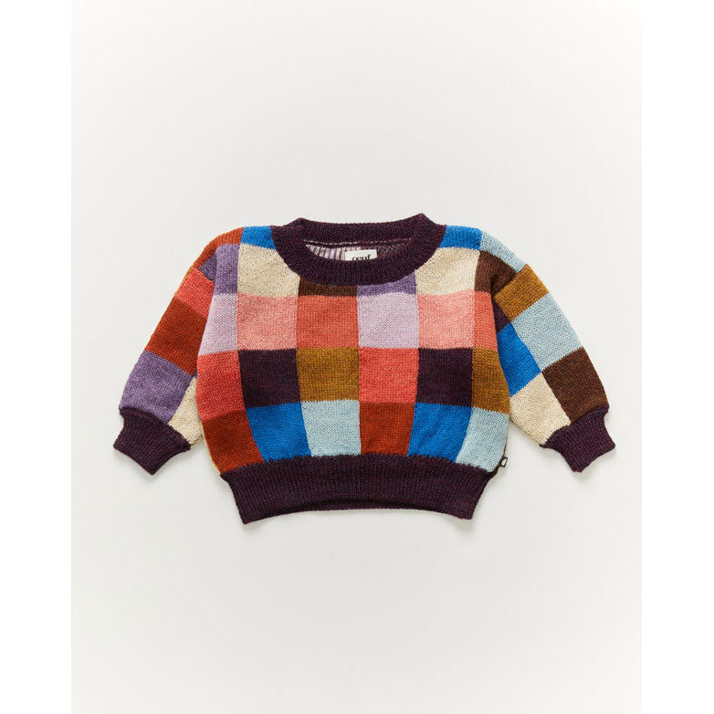 Oeuf Patchwork Sweater-Huckleberry