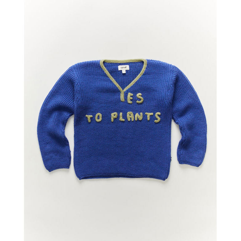 Oeuf Yes Sweater-Cornflower