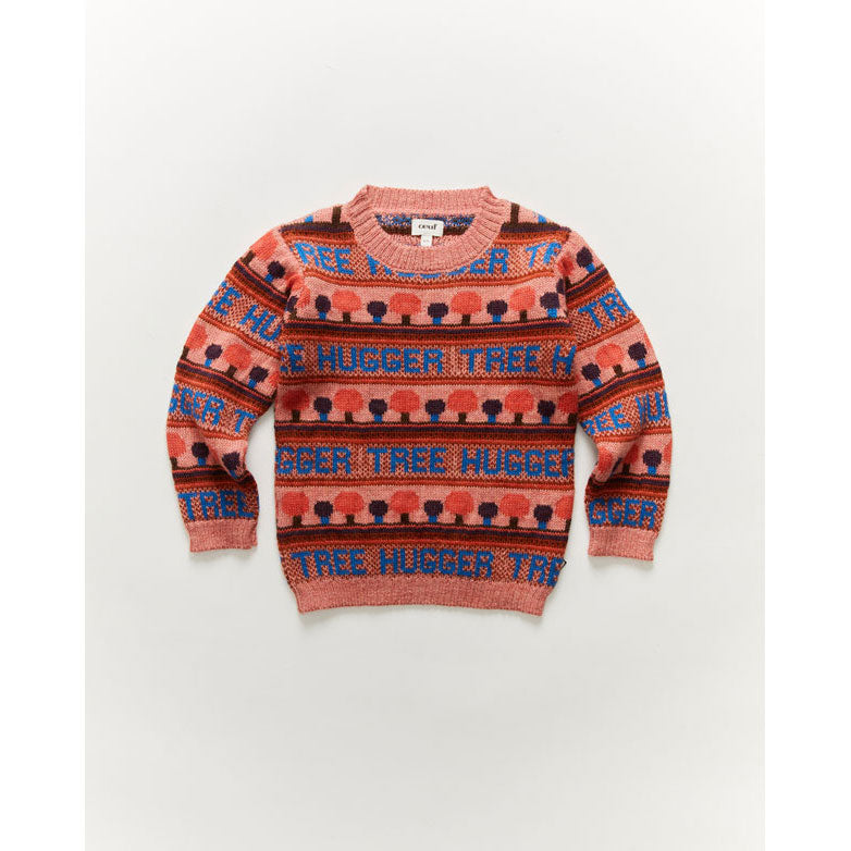 Oeuf Sweater-Tree Hugger/Peony