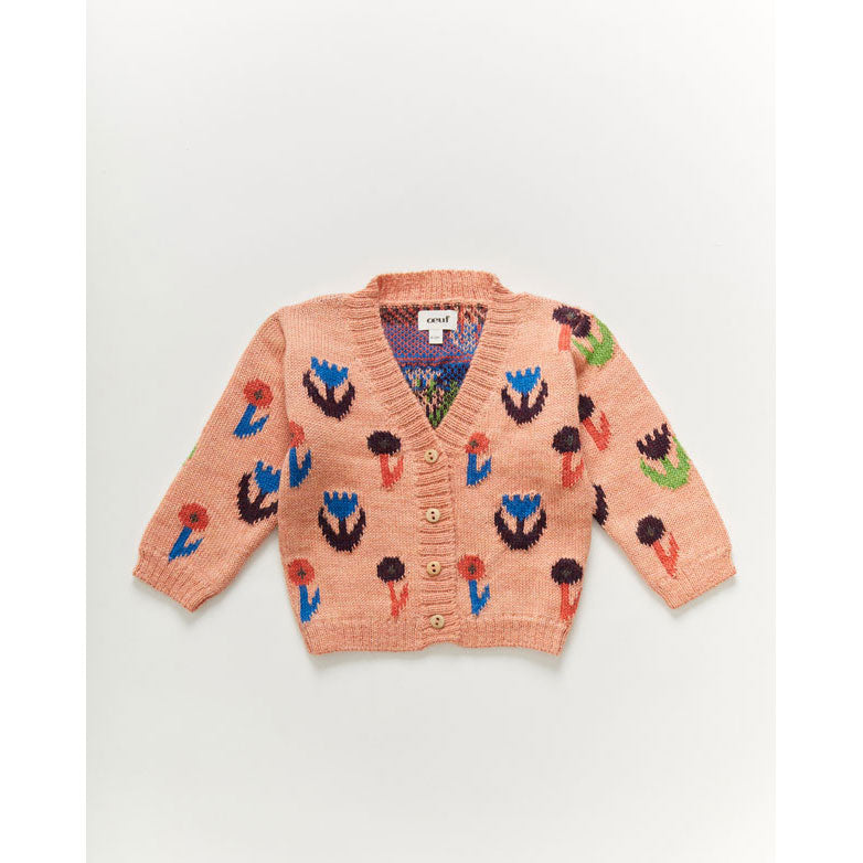 Oeuf Flower Motif Cardi-Bellini