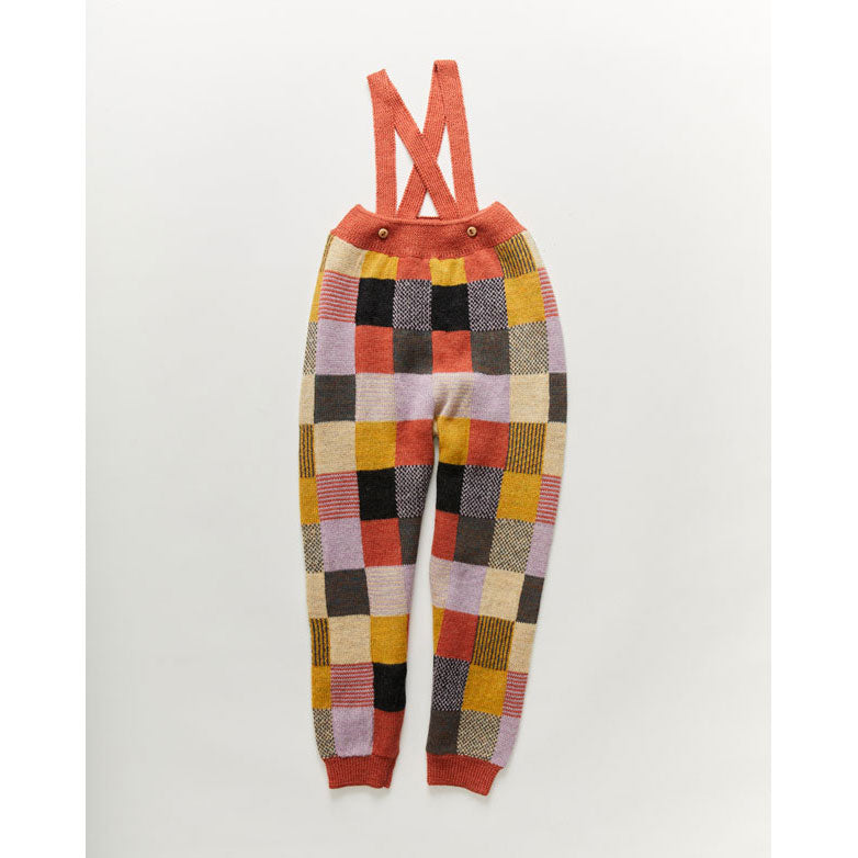 Oeuf Patchwork Suspender Pants-Rose