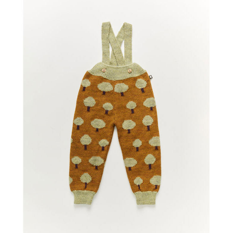 Oeuf Suspender Pants-Tree Motif/Acorn