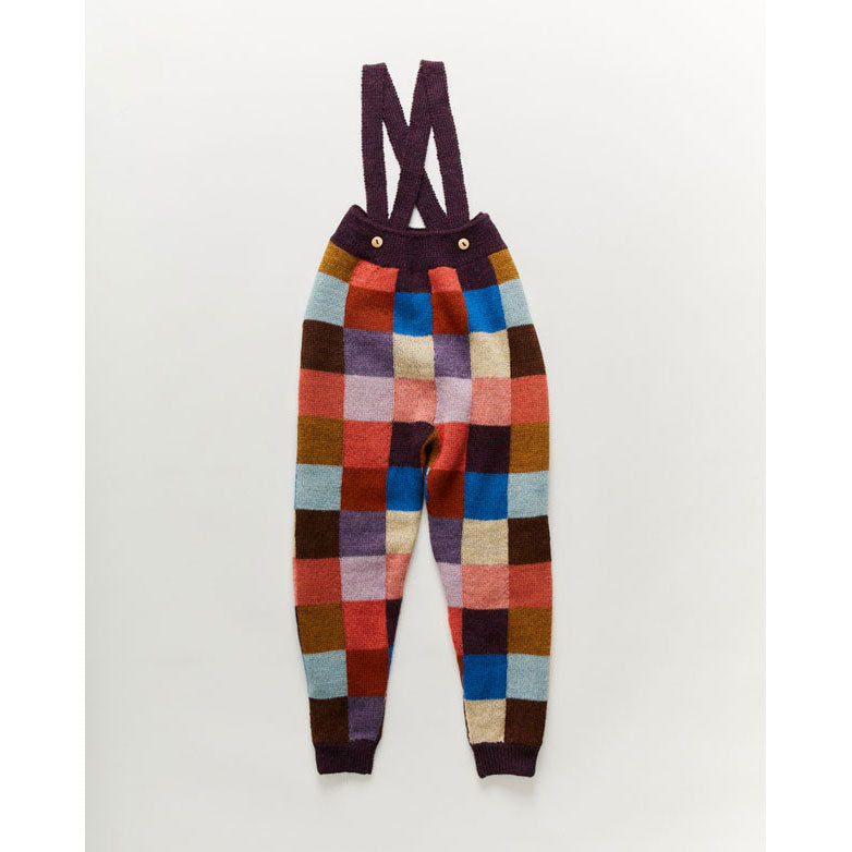 Oeuf Patchwork Suspender Pants-Huckleberry