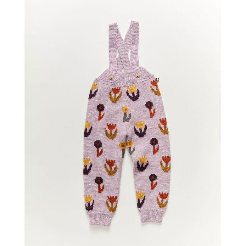 Oeuf Suspender Pants-Flower Motif/Valerian