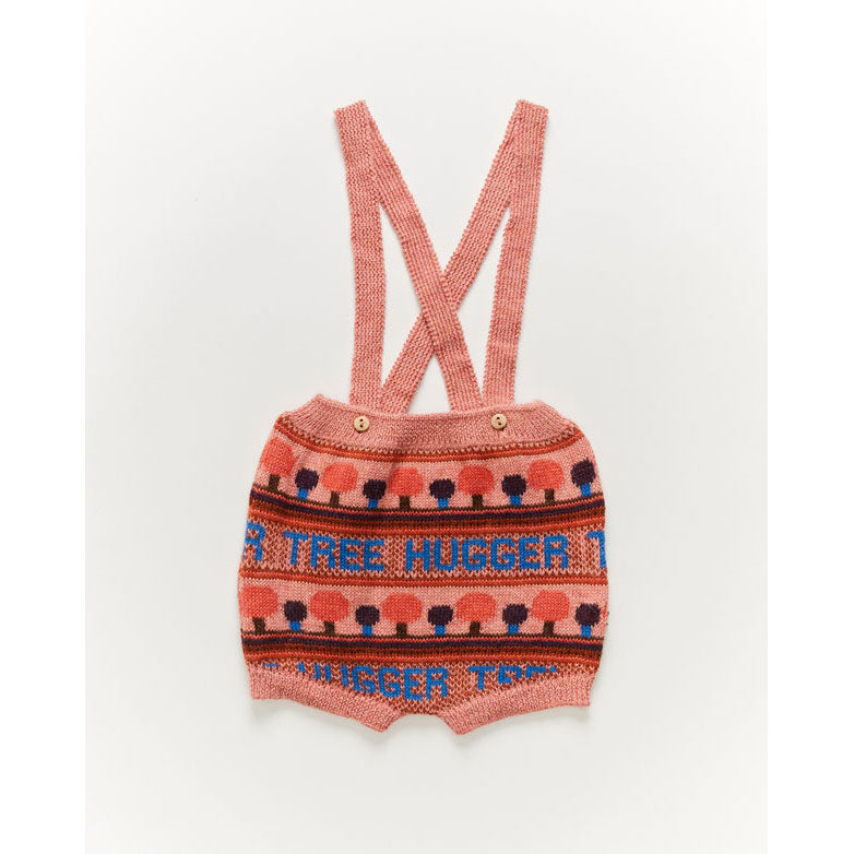 Oeuf Suspender Shorts-Tree Hug/Peony