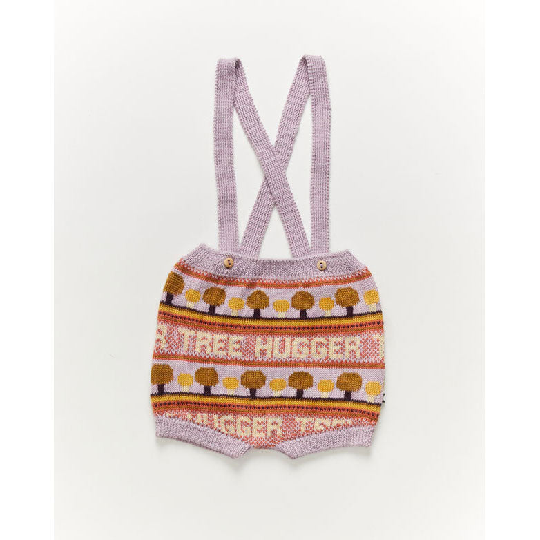 Oeuf Suspender Shorts-Tree Hug/Valerian