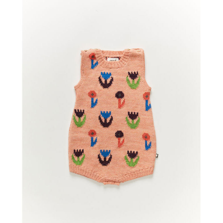 Oeuf Flower Motif Romper-Bellini