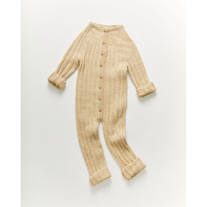 Oeuf Everyday Romper-Bright Beige