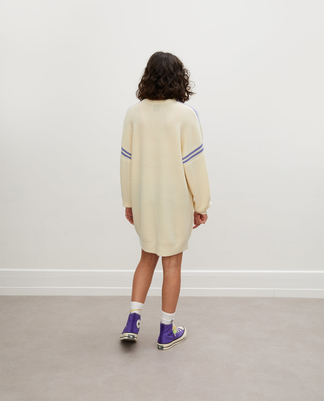 Les Coyotes De Paris Off White Knit Sweater Dress