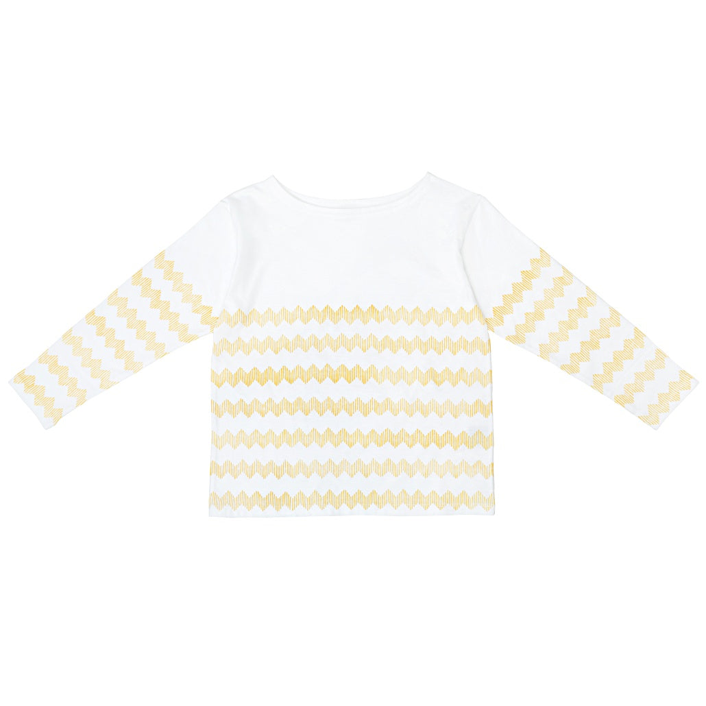 Keti Keta Naples Yellow Zigzag Tee