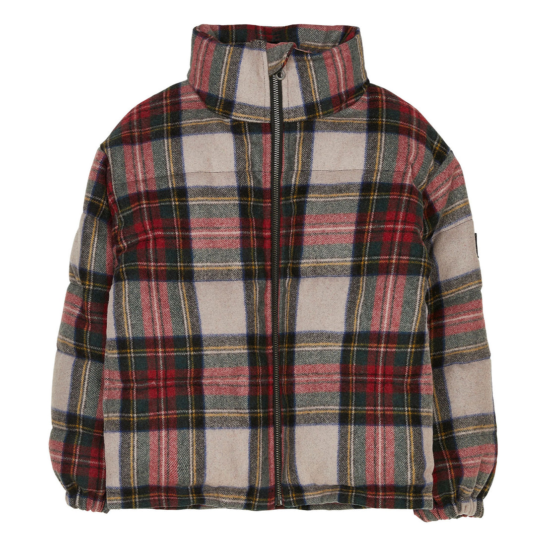 Finger in the Nose Kishi Wood Cream Checkers Padded Jacket