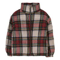 Finger in the Nose Kishi Wood Cream Checkers Padded Jacket