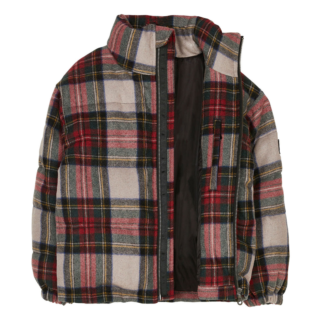 Finger in the Nose Kishi Wood Cream Checkers Padded Jacket