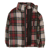 Finger in the Nose Kishi Wood Cream Checkers Padded Jacket