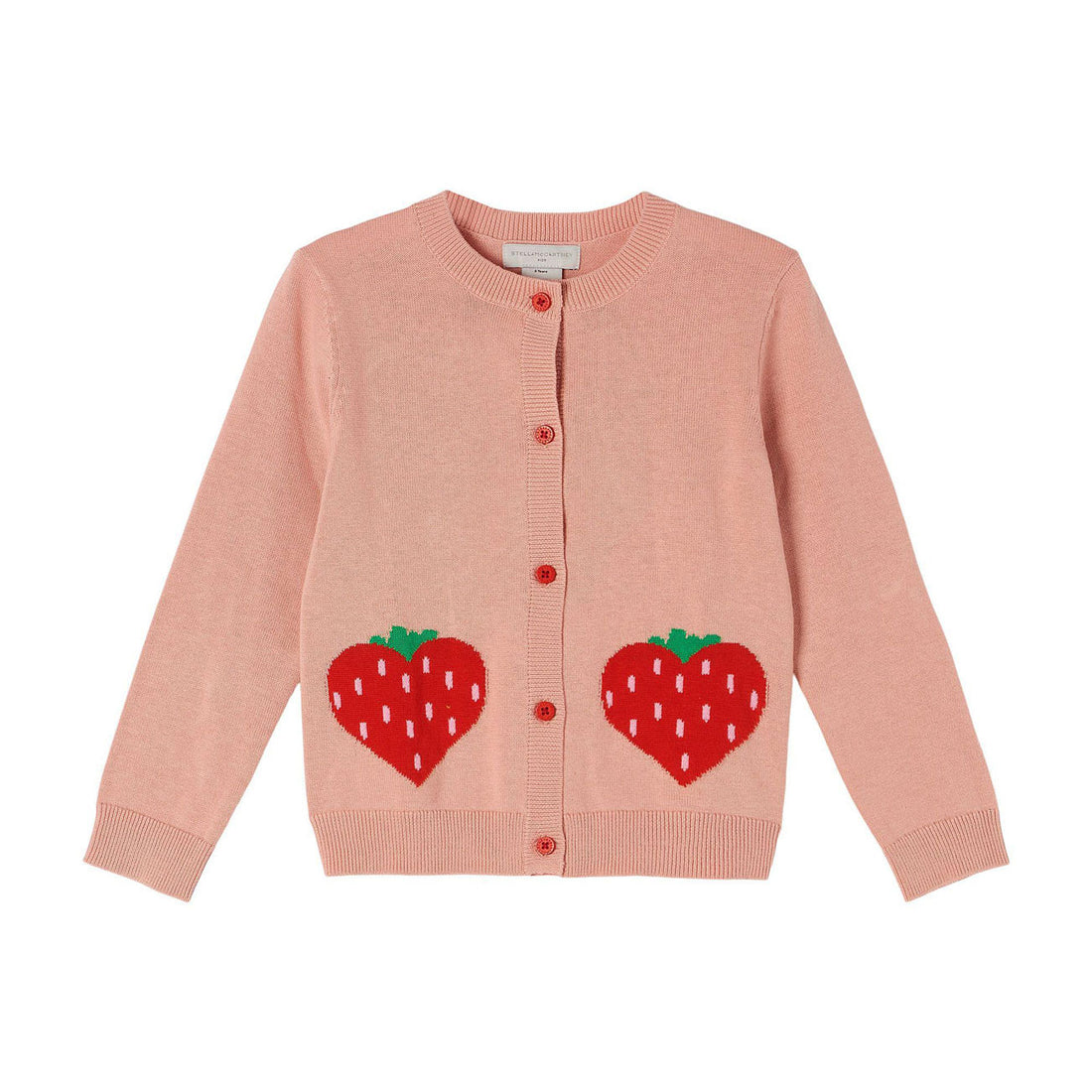 Stella McCartney Strawberry Intarsia Knit Cardigan