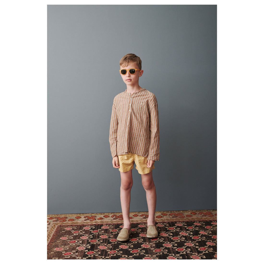 Caramel Buttercup Geo Print Kohlrabi Swim