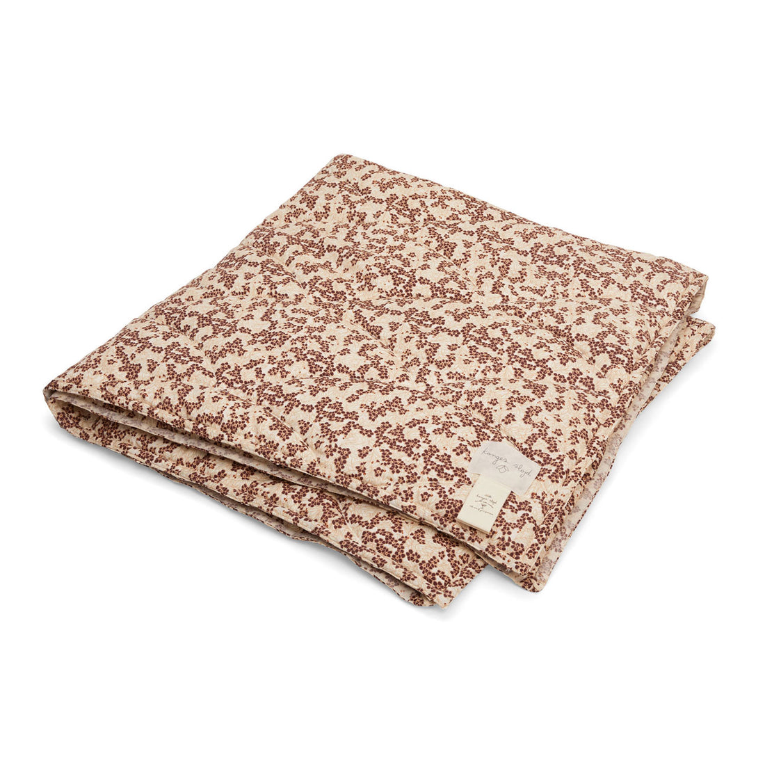 Konges Slojd Winter Leaves Dark Red Baby Quilt Cotton