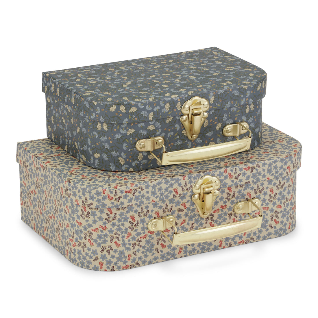 Konges Slojd Champ Bleu/Nuit Des Fleurs 2-Pack Suitcase