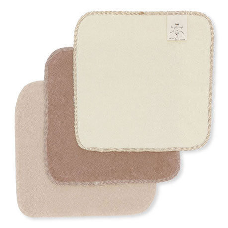 Konges Slojd  Earthy Shades 3 Pack Terry Wash Cloths