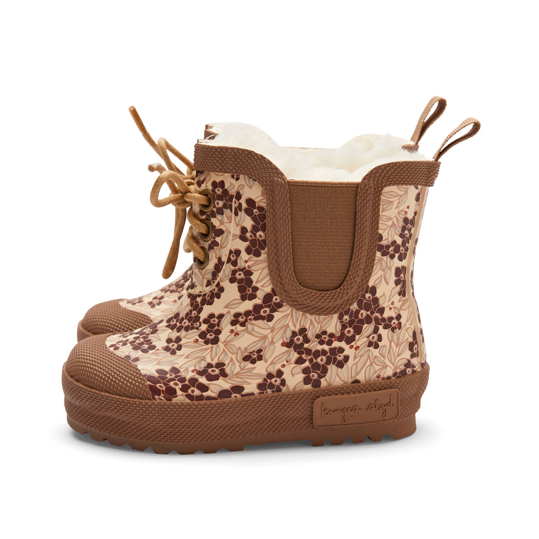 Konges Slojd Winter Leaves Dark Red Thermo Boots