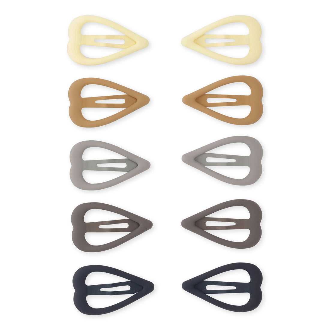 Konges Slojd Blue 10-Pack Mini Hair Clips Heart