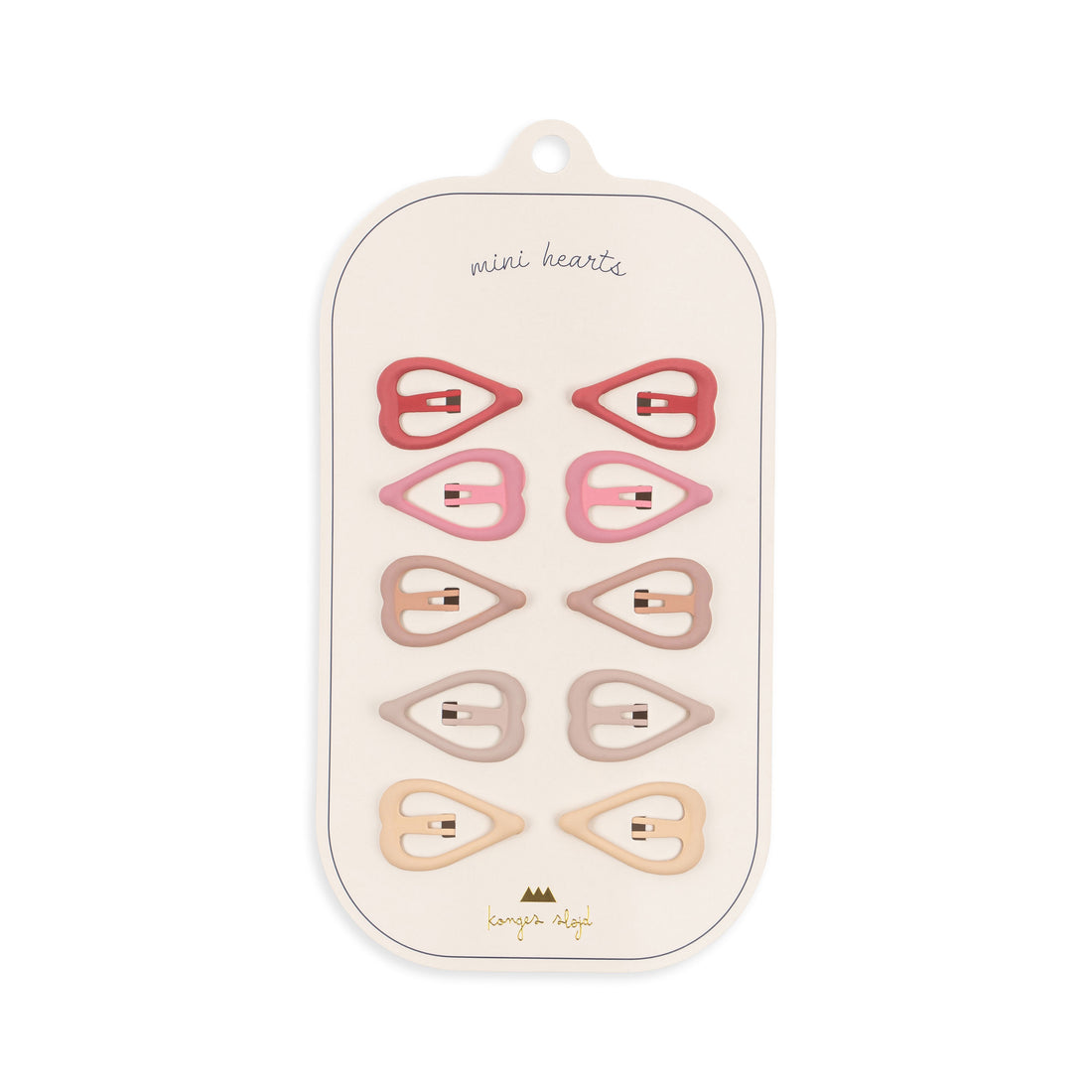 Konges Slojd Rose 10-Pack Mini Hair Clips Heart