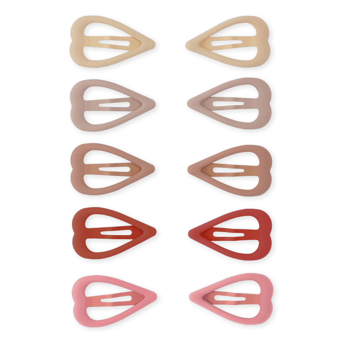 Konges Slojd Rose 10-Pack Mini Hair Clips Heart