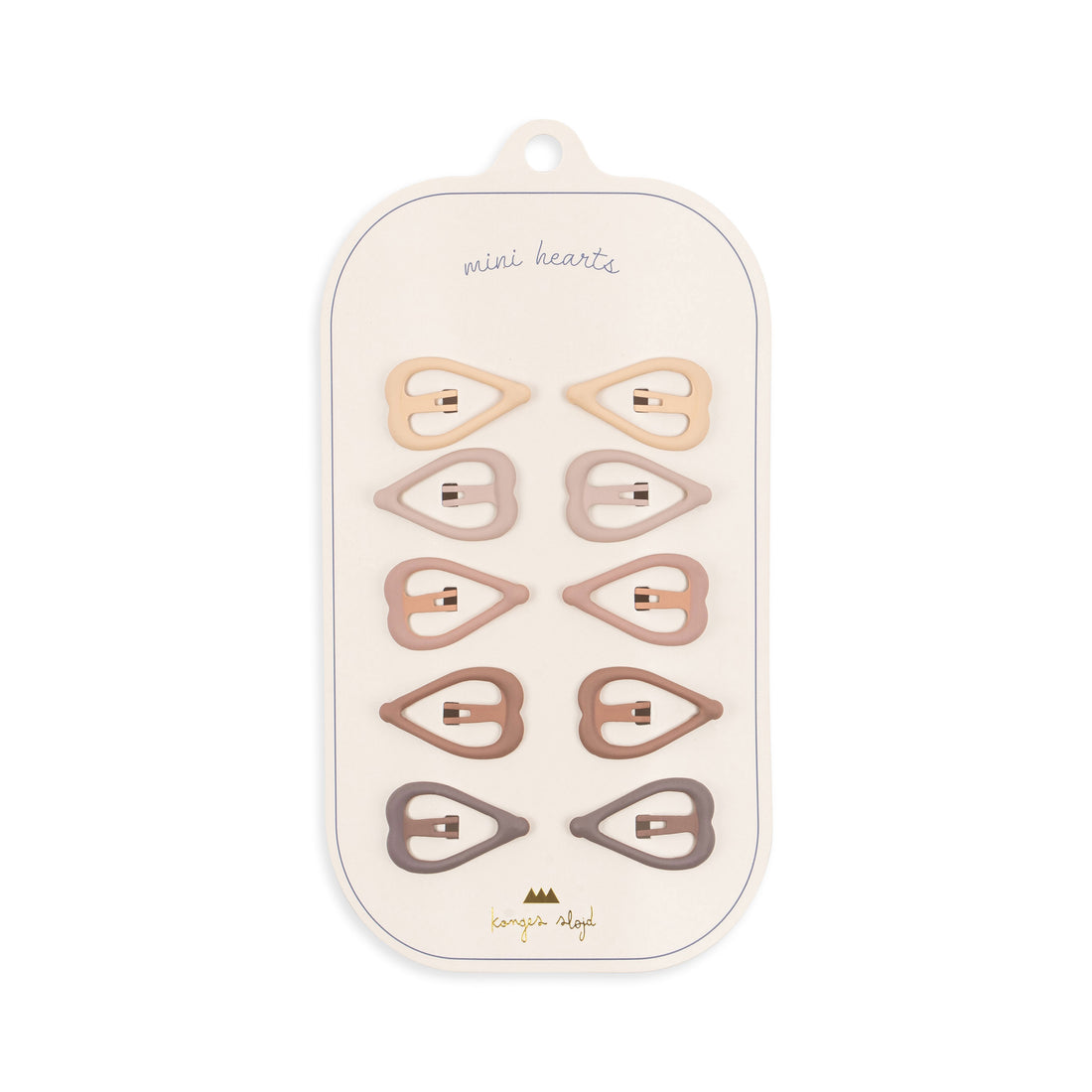 Konges Slojd Rouge Pack 10-Pack Mini Hair Clips Heart