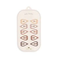 Konges Slojd Rouge Pack 10-Pack Mini Hair Clips Heart