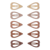 Konges Slojd Rouge Pack 10-Pack Mini Hair Clips Heart