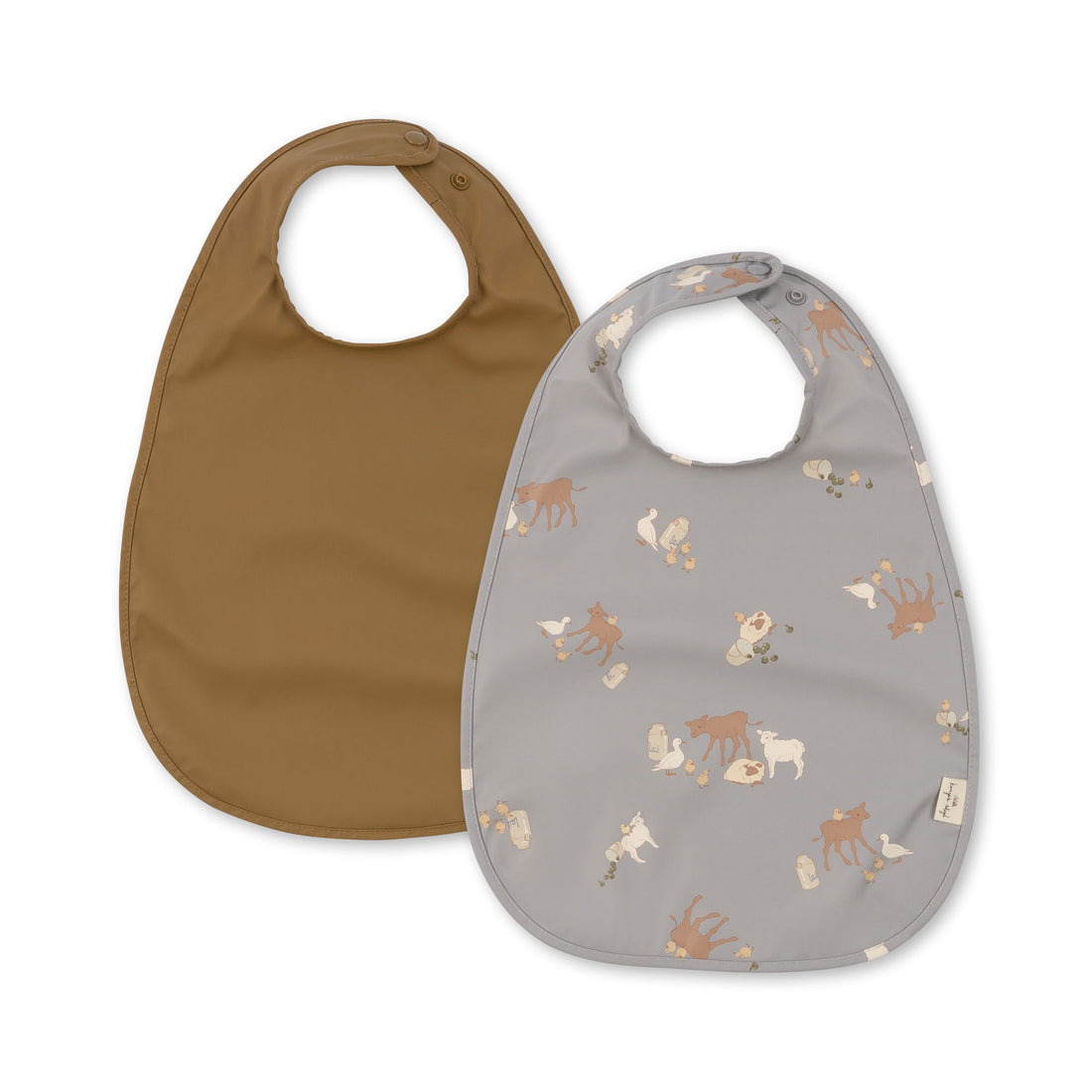 Konges Slojd Farm Blue/Dull Gold 2 Pack Dinner Bib