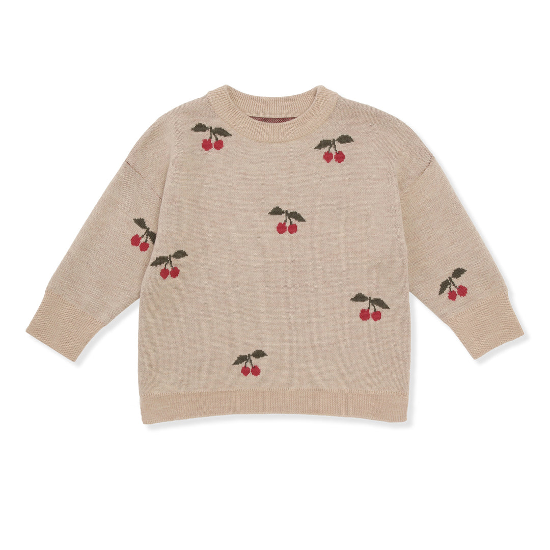 Konges Slojd Cherry Lapis Jacquard Sweater