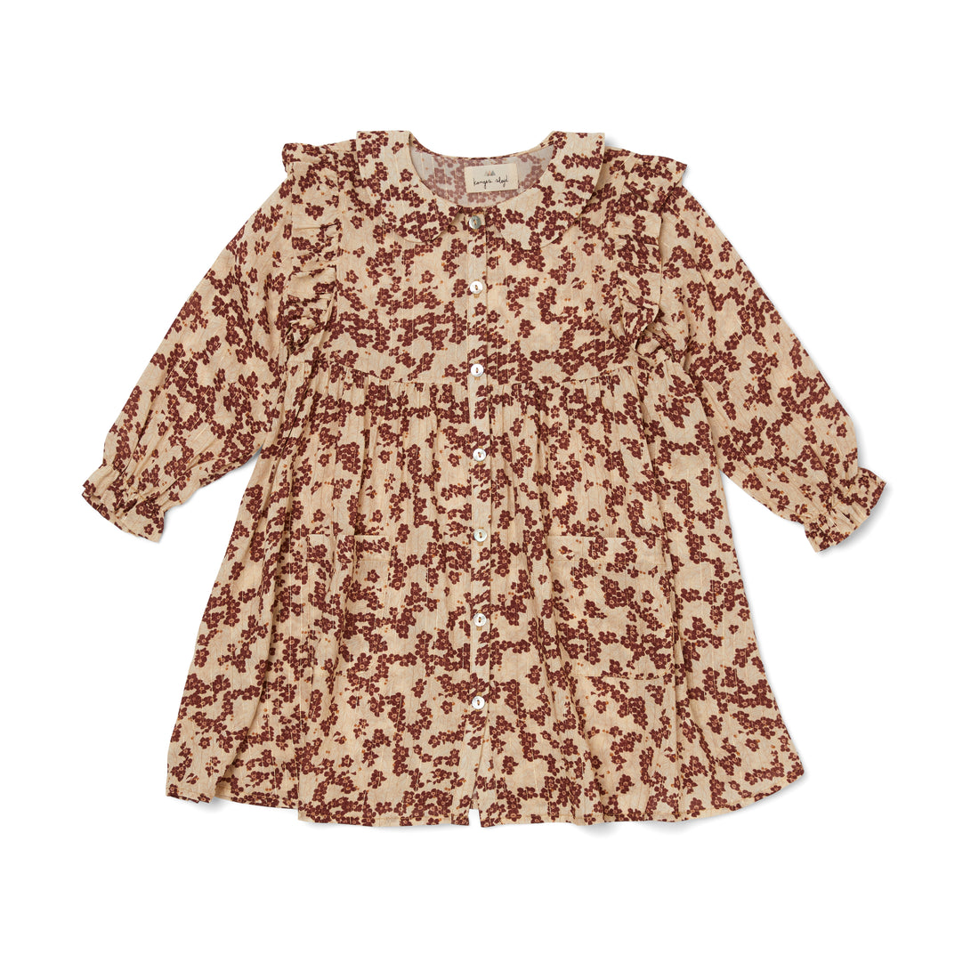 Konges Slojd Winter Leaves Dark Red Willow Dress