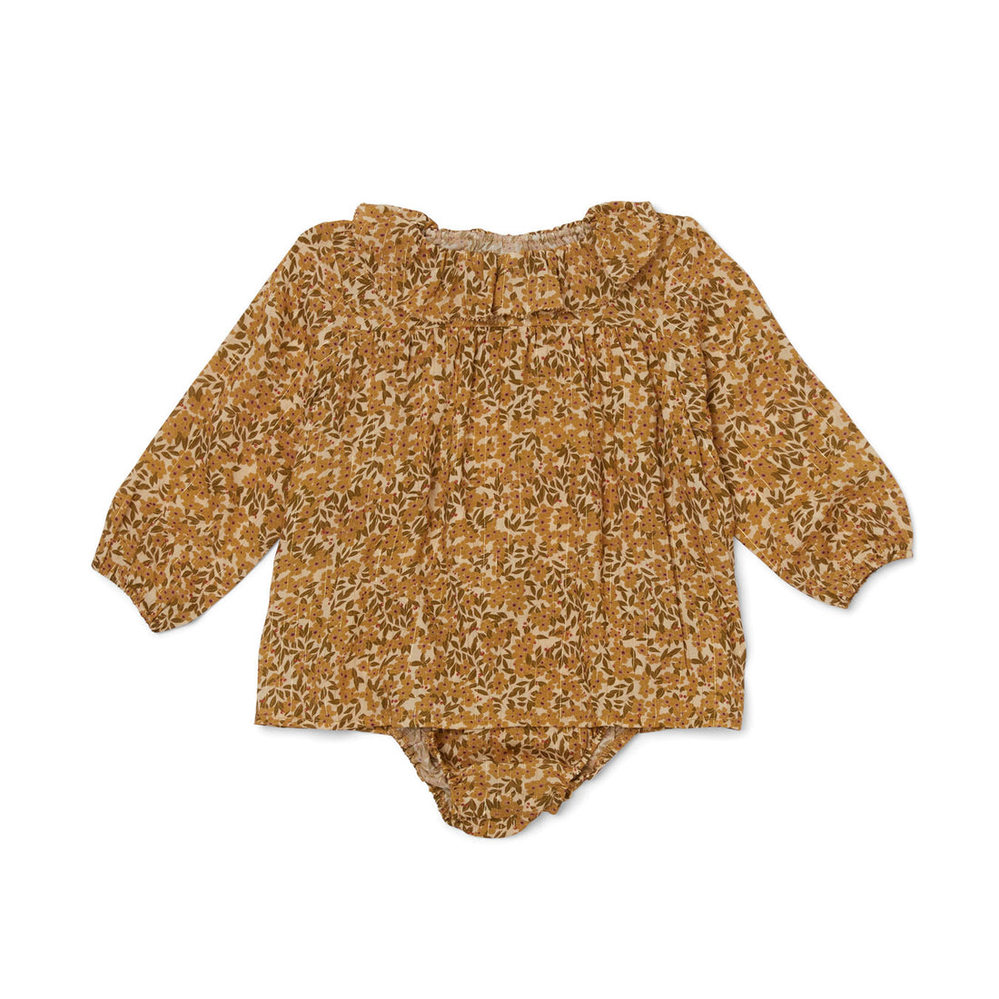 Konges Slojd Winter Leaves Mustard Willow Romper