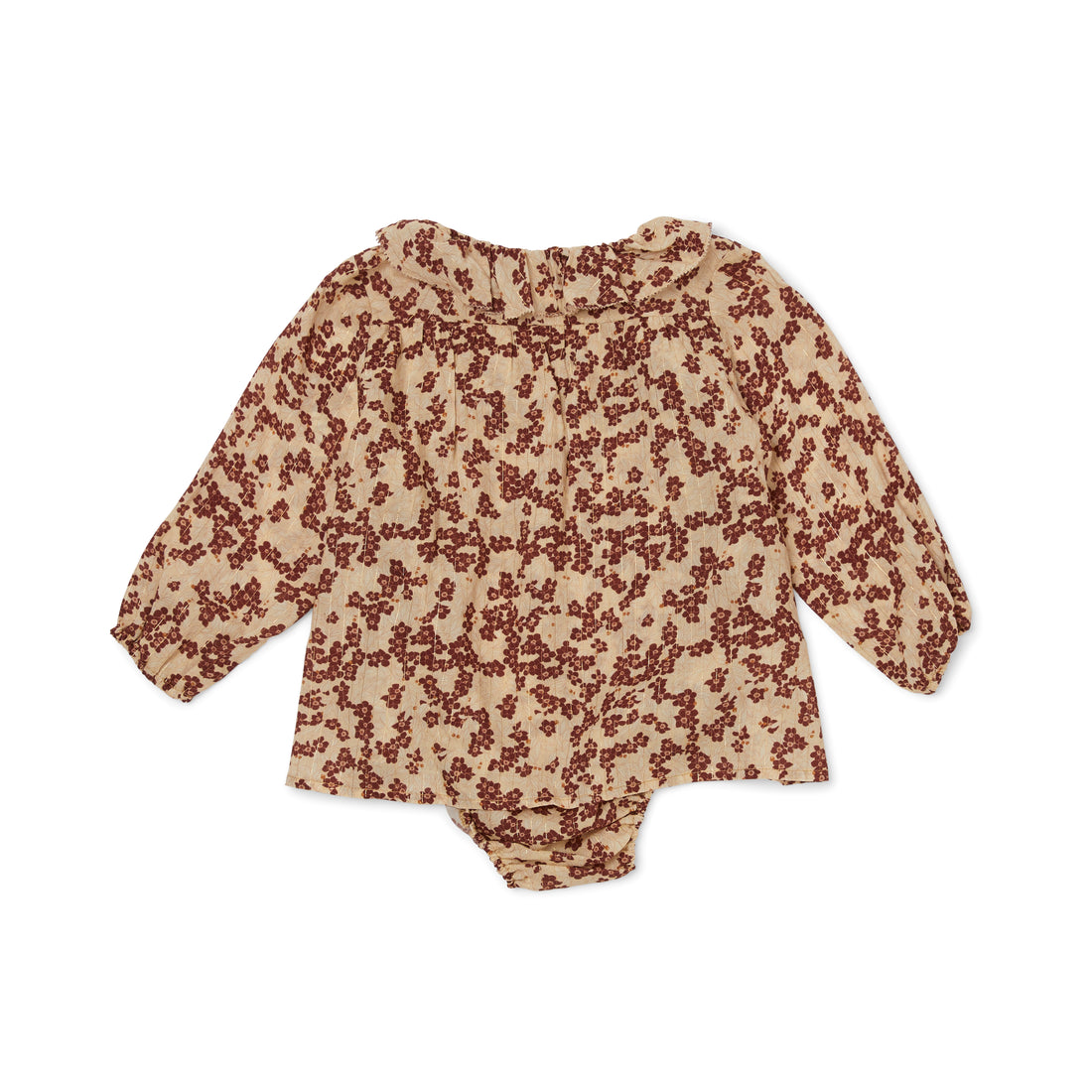 Konges Slojd Winter Leaves Dark Red Willow Romper