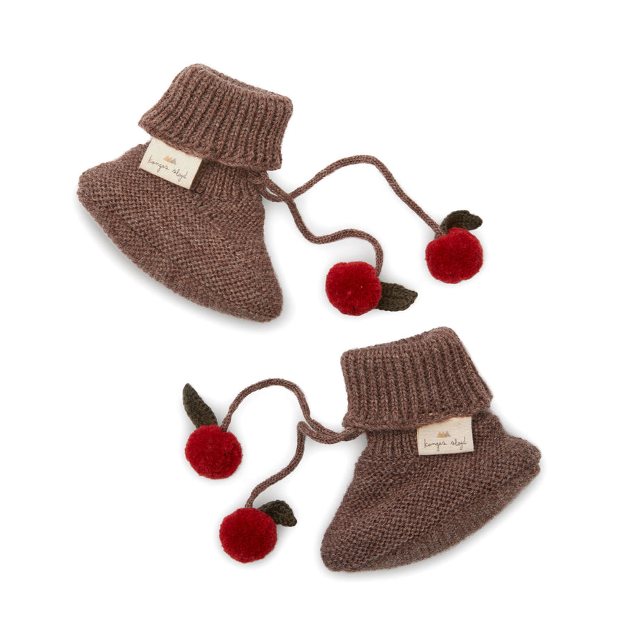 Konges Slojd  Bunny Brown Melange Miro Knit Booties