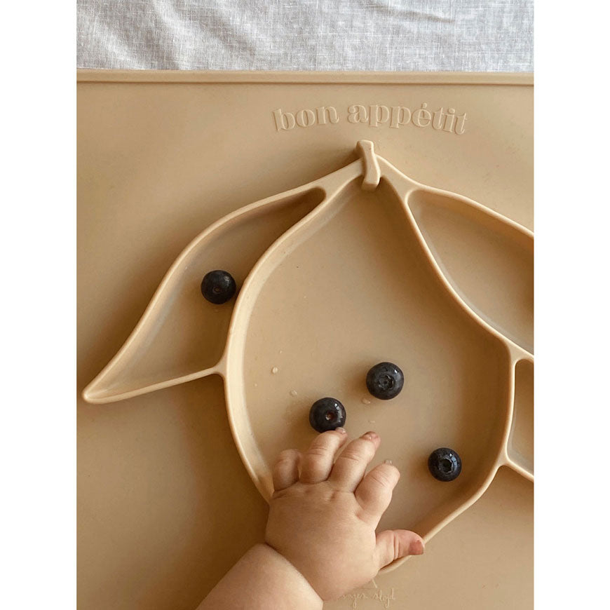 Konges Slojd Shell Silicone Dinner Bowl Lemon