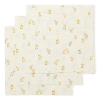 Konges Slojd Duckling 3 Pack Muslin Cloth Gots
