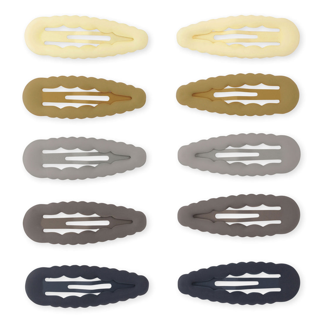 Konges Slojd Blue 10-Pack Junior Hairclips Scallop