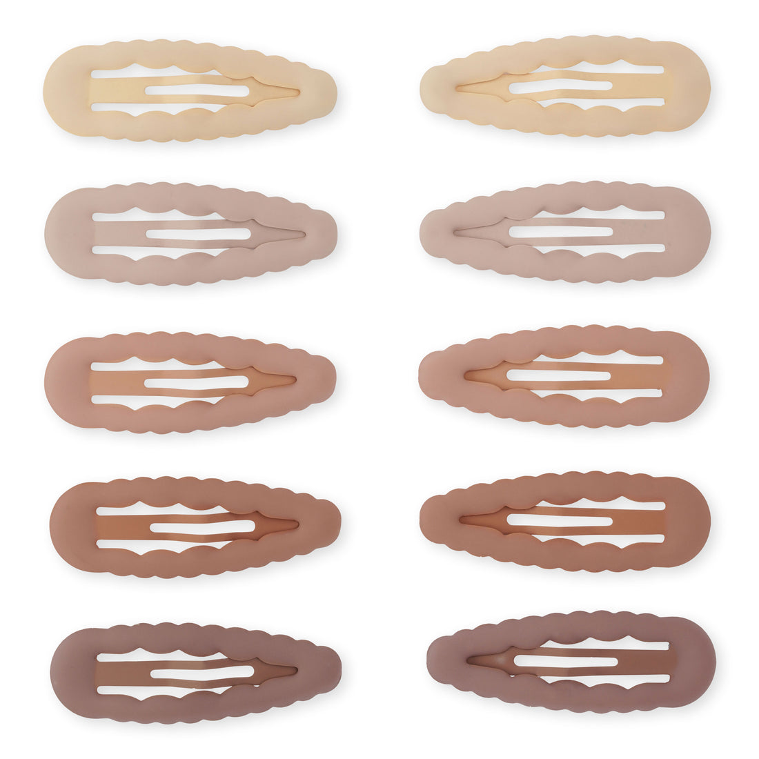 Konges Slojd Rouge Pack 10-Pack Junior Hairclips Scallop