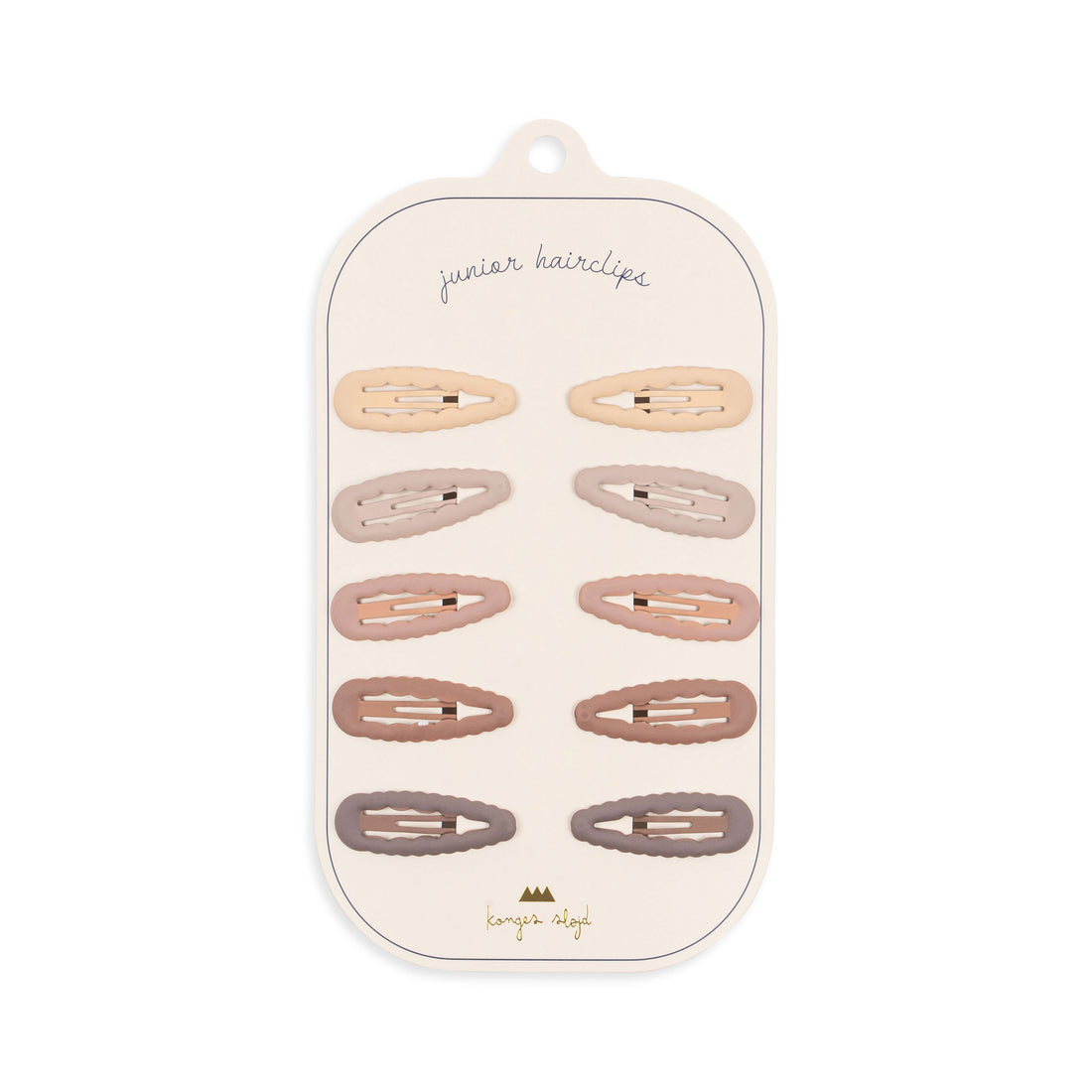 Konges Slojd Rouge Pack 10-Pack Junior Hairclips Scallop